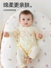 貝瑞加（Babyprints）嬰兒連體衣2件裝寶寶夏季衣服純棉哈衣薄款家居爬服護(hù)肚 藍(lán)黃59 曬單實(shí)拍圖