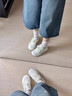 回力女鞋2025新款秋冬季女士板鞋女孩運動(dòng)鞋學(xué)生百搭厚底休閑鞋子女 藍色 37 曬單實(shí)拍圖