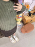 妖精的口袋粉色刺繡針織衫女2025早秋氛圍感穿搭新款韓系薄款上衣 大氣軍綠色 S 曬單實(shí)拍圖