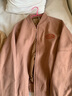 馬登工裝 美式復(fù)古重磅毛呢棒球服外套vibe刺繡拉鏈呢子夾克男秋季 赤棕色 L 曬單實拍圖