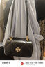 Tory Burch 湯麗柏琦【限時(shí)禮遇】 KIRA 菱格紋手提斜挎包女包TB 154719 黑色 001 OS 曬單實(shí)拍圖