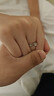 中國黃金（CHINA GOLD）一吻定情足銀戒指女托帕石求婚鉆戒七夕情人節(jié)禮物送女友老婆生日 一吻定情戒指-托帕石【京速達】 曬單實拍圖