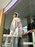 WYBT官方聯(lián)名長(zhǎng)袖衛(wèi)衣外套男女同款連帽上衣2025新品寬松大碼T恤衫潮 024白色 XL （建議130-145斤） 曬單實(shí)拍圖