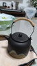 蘇氏陶瓷（SUSHI CERAMICS）提梁功夫茶具泡茶壺復古粗陶山聞水畫(huà)陶瓷茶壺350ml J0486 曬單實(shí)拍圖