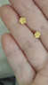 中國(guó)黃金（CHINA GOLD）朱瑾花黃金耳釘女999足金耳飾生日七夕情人節(jié)禮物送女朋友老婆 足金耳釘+玫瑰禮盒 曬單實(shí)拍圖