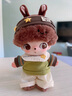 Disney泡泡瑪特迪士尼搪膠dimoo娃衣布魯托鹿晗同款球衣服毛絨掛件著(zhù)替 栗子圍兜5件(帽+領(lǐng)+衣+褲+棕鞋) 不含娃，搪膠dimoo都可以穿 曬單實(shí)拍圖