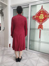 富夕媽媽婚宴禮服夏裝連衣裙喜婆婆2025新款中老年女裝春秋季結(jié)婚裙子 酒紅 4XL 建議135-150斤左右 曬單實(shí)拍圖
