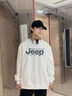 JEEP SPIRIT吉普衛衣男秋季長(cháng)袖圓領(lǐng)套頭寬松時(shí)尚印花休閑衣服男裝 白色 L 曬單實(shí)拍圖