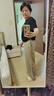 優(yōu)衣庫(kù)女裝麻混紡松緊長(zhǎng)褲/休閑褲473791 32 深米色 S /155/62A 曬單實(shí)拍圖