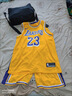 NBA VIBE籃球服湖人隊球衣科比24號詹姆斯23號背心77號比賽套裝訓練定制 湖人詹姆斯黃色23號套裝 4XL （建議身高180-185cm） 曬單實(shí)拍圖