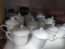 陶相惠 茶杯骨瓷辦公杯會(huì )議杯陶瓷蓋杯開(kāi)會(huì )杯子商務(wù)辦公水杯帶蓋10只裝 曬單實(shí)拍圖