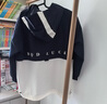 馬騎頓（MQD）MQD男女大童秋季戶(hù)外露營(yíng)撞色工裝風(fēng)衣外套 藏青 140 曬單實(shí)拍圖