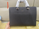 SATCHI沙馳男包頭層牛皮商務(wù)公文包真皮大容量手提包電腦包送父親禮物 黑色 默認 曬單實(shí)拍圖