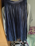 朗姿【朗姿Basic衣櫥】法式百褶半身裙復古女士裙子2024夏新款百褶裙 暮色藏藍色 2XL 曬單實(shí)拍圖
