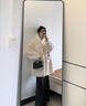 她芙（tafu）品牌女裝羊羔毛皮草外套女2025冬季新款小個(gè)子加厚保暖毛毛大衣 白色立領(lǐng)羊羔毛 S  80-105 曬單實(shí)拍圖