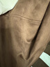 UR【鐘楚曦同款】2025秋季新款女休閑麂皮刺繡外套UYL150118 咖棕 S 曬單實(shí)拍圖