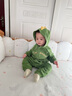 幼歌（YOUGE）嬰幼兒秋季新款萌趣小恐龍連體衣新生兒柔軟親膚爬服潮 綠色 80cm 曬單實(shí)拍圖