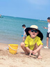 目丸兒童防曬帽春秋戶外登山夏季大帽檐防紫外線遮陽男孩女童太陽帽子 卡其色 -FA 均碼 曬單實拍圖