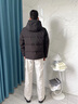 波司登（BOSIDENG）25年新款冬季羽絨服男女情侶短款90絨連帽保暖百搭外套B250245550 黑色8056 L 170/92A 體重約120-130斤 曬單實(shí)拍圖