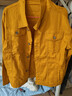 羅蒙（ROMON）男純色朋克牛仔外套春秋2025大碼新款韓版潮工裝修身男裝廓形夾克 008黃色 M 曬單實(shí)拍圖