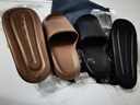 新款美拉德系居家拖鞋女夏季家居室內摩卡情侶浴室防臭涼拖外穿女 高級黑 42-43 碼適合41-42腳 曬單實(shí)拍圖