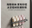 卡貝（cobbe）浴室槍灰拖鞋架太空鋁免打孔瀝水置物架衛生間門(mén)后壁掛鞋子收納架 【標準款】槍灰50cm單桿 曬單實(shí)拍圖