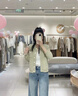 鹿依檸休閑褲女裝套裝2025秋冬新款韓系時(shí)尚百搭慵懶風(fēng)顯瘦闊腿牛仔褲子 綠色開(kāi)衫+牛仔褲子 M 曬單實(shí)拍圖