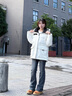 波司登（BOSIDENG）25新款極寒羽絨服女短款90鵝絨收腰顯瘦連帽保暖外套B250242302 【趨勢推薦】冰穹提花白9CW4 S 160/84A 體重約100-110斤 曬單實(shí)拍圖