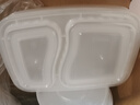 美麗雅一次性飯盒兩分格帶蓋餐盒1000ml*10套 食品級打包盒可微波大容量 曬單實(shí)拍圖