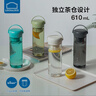 樂(lè )扣樂(lè )扣（LOCK&LOCK）簡(jiǎn)約大容量塑料水杯tritan帶茶漏提手戶(hù)外水壺男女杯子610ML灰色 曬單實(shí)拍圖