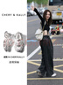 CHERY KALLY【戚薇同款】輕奢銀色老爹鞋女2025夏季新款運動(dòng)厚底女鞋子 CHERY&KALLY 銀色 36 【臟臟鞋】 曬單實(shí)拍圖