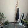 穩納 衣帽架 衣架落地 實(shí)木掛衣架 陽(yáng)臺臥室衣服架  原木色三腳款3176 曬單實(shí)拍圖