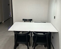 AUGUSTE奧古斯特黑色實(shí)木餐桌家用長(cháng)方形輕奢高級感2025新款復古巖板餐桌 1.4米+4椅(飛鴉全托底板餐桌) 曬單實(shí)拍圖