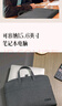 得力(deli)加寬立體辦公手提袋/會議包/事務包/文件包/商務拉鏈袋電腦公文包男 灰色  曬單實拍圖