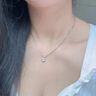 伊燦超閃方形鋯石吊墜項鏈女2025年新款爆款ins時(shí)尚小眾設計感鎖骨鏈 方塊水鉆項鏈女銀色 曬單實(shí)拍圖