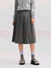 森馬（Semir）森馬半身裙女仿毛呢裙子24冬新款A(yù)字百褶裙遮胯顯瘦109724120001 曬單實(shí)拍圖