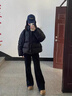 蕓蕁羽絨服女2025新款白鴨絨泡芙短款保暖加厚連帽小個(gè)子外套時(shí)尚外套 黑色 金標 M 120-140斤【卡碼拍小】 曬單實(shí)拍圖