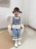 G.DUCKKIDS小黃鴨童裝女童套裝春裝兒童時(shí)髦洋氣女寶寶韓版牛仔三件套闊腿褲 藍色三件套 120 (建議105-115cm 4-5.2周歲) 曬單實(shí)拍圖
