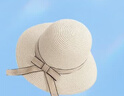 GLO-STORY沙灘帽女海邊遮陽(yáng)防曬大沿草帽小清新出游百搭太陽(yáng)帽WMZ824172 曬單實(shí)拍圖