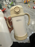 膳魔師（THERMOS）2024新款日本兒童吸管杯寶寶水杯子迪shi尼限量版保溫杯FJT帶把手 駝色 350ml （2024新款） 曬單實(shí)拍圖