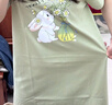 芬騰夏季薄款短袖純棉家居服大碼可愛睡衣全棉女款連衣睡裙 草綠 2XL 曬單實拍圖