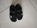 阿迪達斯 （adidas）童鞋露腳趾兒童涼鞋夏季款男童女童魔術(shù)貼軟底小大童沙灘鞋GW0344 GW0344 黑 33 碼/1uk/腳長20cm 曬單實拍圖