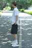 EMPORIO ARMANI/阿瑪尼官方旗艦新款男士輕戶(hù)外拼接綁帶休閑運動(dòng)厚底鞋秋季 FB060-米白色/藍色 41 曬單實(shí)拍圖