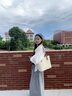 CinvaiKrose上課托特包女包2025新款大容量通勤單肩包包手提包生日禮物送女友 菱格米白【送女友老婆女生禮物走心實用】 曬單實拍圖