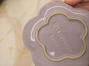 酷彩（Le Creuset）炻瓷創(chuàng  )意花形盤(pán)2件套歐式甜品下午茶水果家用 中號花形盤(pán)2件套鳶尾紫 19.5cm 曬單實(shí)拍圖