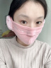 七色紡保暖口罩女秋冬季防風(fēng)防寒護耳口罩女士電動(dòng)車(chē)騎行面罩 粉色 曬單實(shí)拍圖