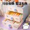得力（deli）幽幽家族IP聯(lián)名收納盒 三層抽屜文具化妝品宿舍辦公室收納 大號藍 曬單實(shí)拍圖