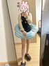 栢啟歆泳衣女夏新款長(cháng)袖泳衣女款遮肚顯瘦保守泡溫泉連體裙式高級感游泳 黑色兩件套【建議80-120斤】 曬單實(shí)拍圖