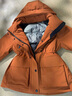 鴨鴨（YAYA）羽絨服女中長(cháng)款2025年冬季新款收腰顯瘦戶(hù)外連帽保暖派克服外套HS 落日橙色 M 160/84A(M) 曬單實(shí)拍圖