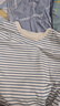 憶思減衛衣女春秋2025年新款韓版寬松設計感條紋上衣圓領(lǐng)套頭長(cháng)袖T恤潮 杏色藍條紋 M 曬單實(shí)拍圖